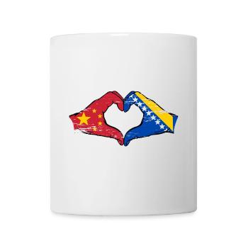 China Bosnia Flag Heart Shape - Mug - white - Front
