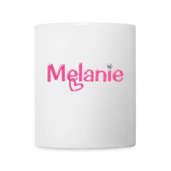 Melanie Name Ballonschrift - Tasse - Weiß - Vorne