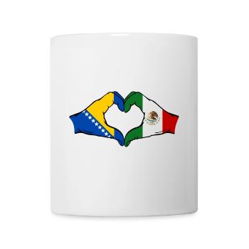 Bosnie Mexique Drapeau Mains Coeur Forme - Mug blanc - blanc - Devant