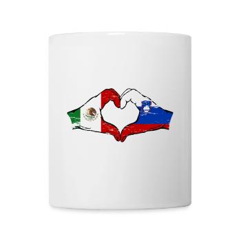 Mexiko Slowenien Flagge Hände Herzform used - Tasse - Weiß - Vorne