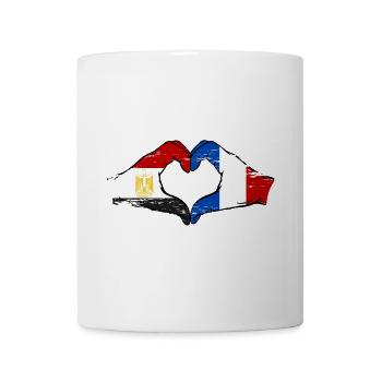 Ägypten Frankreich Flagge Hände Herzform used - Tasse - Weiß - Vorne
