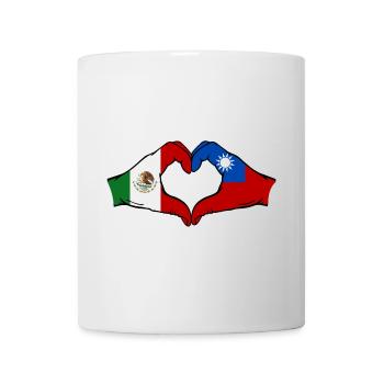 Mexiko Taiwan Flagge Hände Herzform - Tasse - Weiß - Vorne