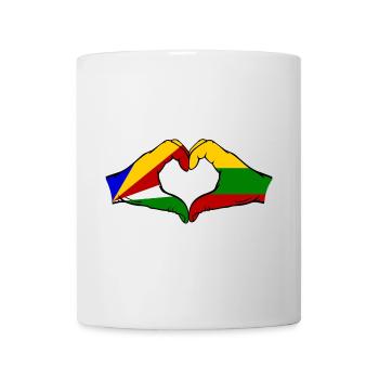 Seychellen Litauen Flagge Hände Herzform - Tasse - Weiß - Vorne