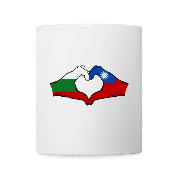 Bulgarien Taiwan Flagge Hände Herzform - Tasse - Weiß - Vorne