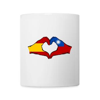 Spanien Taiwan Flagge Hände Herzform - Tasse - Weiß - Vorne