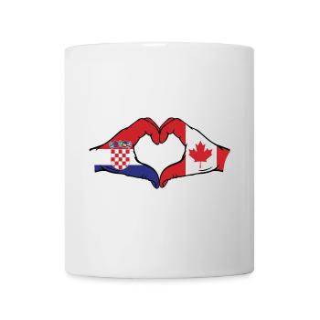 Croatia Canada Flag Hands Heart Shape - Mug - white - Front