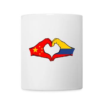 China Colombia Flag Hands Heart Shape - Mug - white - Front