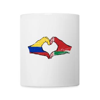Kolumbien Belarus Flagge Hände Herzform used - Tasse - Weiß - Vorne