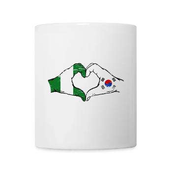 Nigeria Südkorea Flagge Hände Herzform used - Tasse - Weiß - Vorne