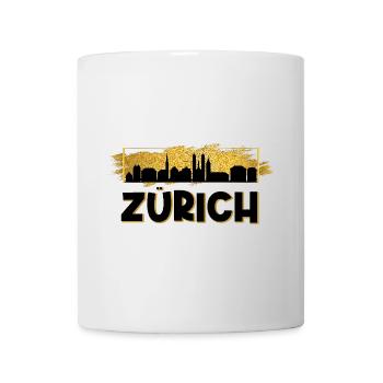 Zurich Suisse City Skyline Home Amour Or - Mug blanc - blanc - Devant