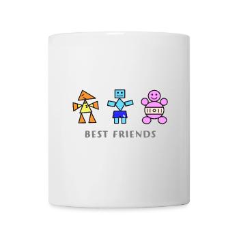 Best Friends Trio Geometrische Spielzeuge - Tasse - Weiß - Vorne