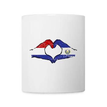 Holland El Salvador Flagge Hände Herzform used - Tasse - Weiß - Vorne