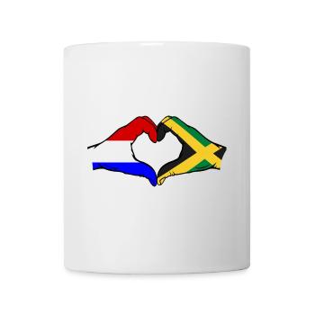 Holland Jamaica Flag Hands Heart Shape - Mug - white - Front