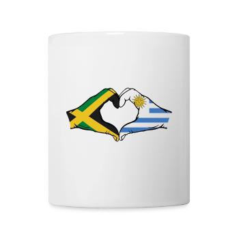 Jamaika Uruguay Hände Herzform - Tasse - Weiß - Vorne