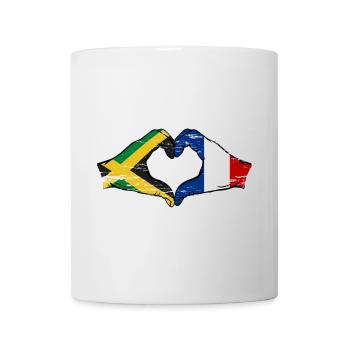Jamaica France Hands Heart Shape Used - Mug - white - Front