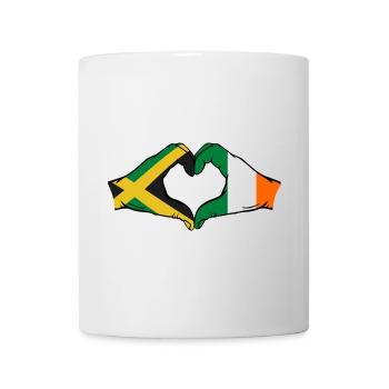 Jamaika Irland Hände Herzform - Tasse - Weiß - Vorne