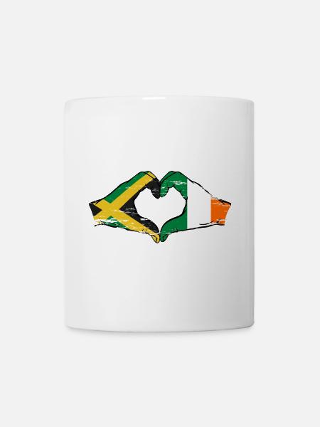 Jamaica Ireland Hands Heart Shape Used - Mug - white