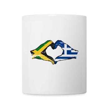 Jamaica Greece Hands Heart Shape Used - Mug - white - Front