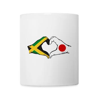 Jamaica Japan Hands Heart Shape - Mug - white - Front