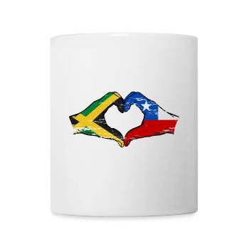 Jamaika Chile Hände Herzform used - Tasse - Weiß - Vorne