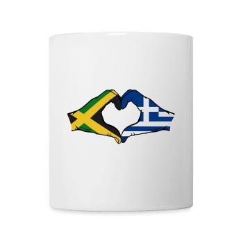 Jamaica Greece Hands Heart Shape - Mug - white - Front