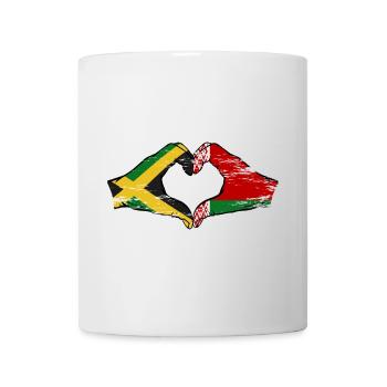 Jamaica Belarus Hands Heart Shape Used - Mug - white - Front