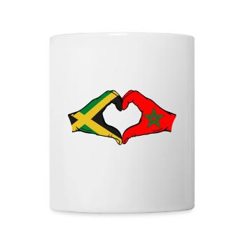 Jamaïque Maroc Mains Forme de Coeur - Mug blanc - blanc - Devant