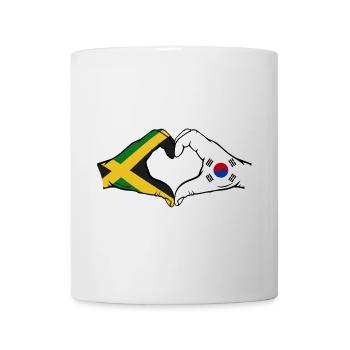 Jamaica South Korea Hands Heart Shape - Mug - white - Front