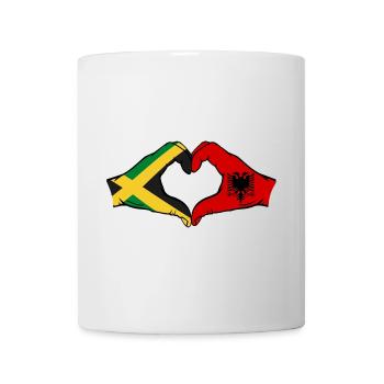 Jamaica Albania Hands Heart Shape - Mug - white - Front