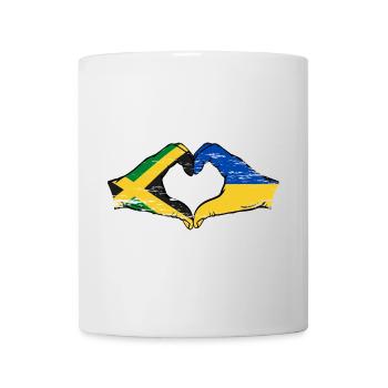 Jamaica Ukraine Hands Heart Shape Used - Mug - white - Front