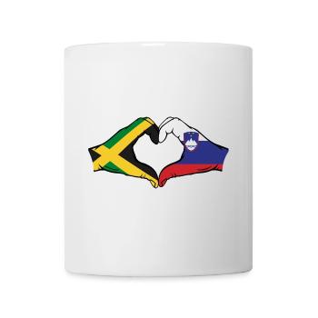 Jamaica Slovenia Hands Heart Shape - Mug - white - Front