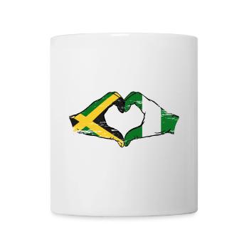 Jamaïque Nigeria Mains Forme de coeur Utilisé - Mug blanc - blanc - Devant