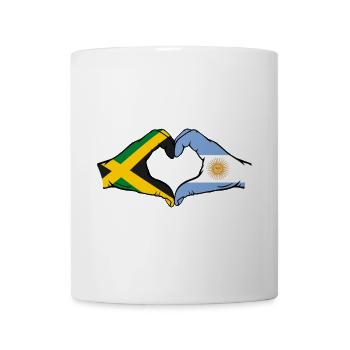 Jamaica Argentina Hands Heart Shape - Mug - white - Front