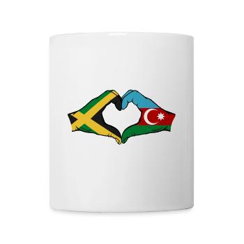 Jamaika Aserbaidschan Hände Herzform - Tasse - Weiß - Vorne