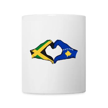 Jamaica Kosovo Hands Heart Shape - Mug - white - Front