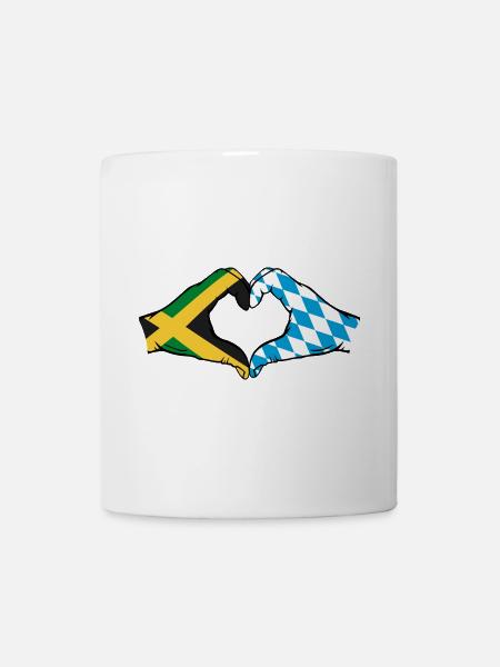Jamaica Bavaria Hands Heart Shape - Mug - white