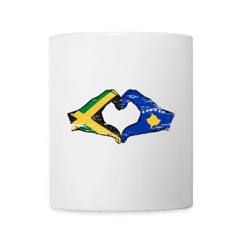 Jamaika Kosovo Hände Herzform used - Tasse - Weiß - Vorne