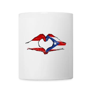 Österreich Puerto Rico Hände Herzform used - Tasse - Weiß - Vorne