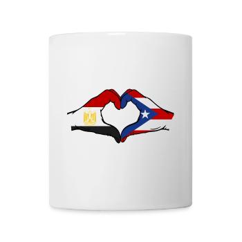 Ägypten Puerto Rico Hände Herzform - Tasse - Weiß - Vorne