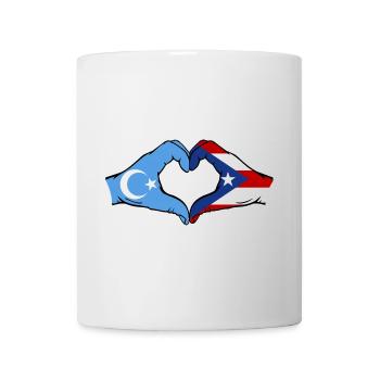 Uyghur Puerto Rico Hands Heart Shape - Mug - white - Front
