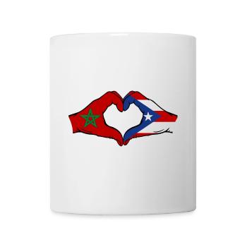 Maroc Porto Rico Mains Forme Coeur - Mug blanc - blanc - Devant