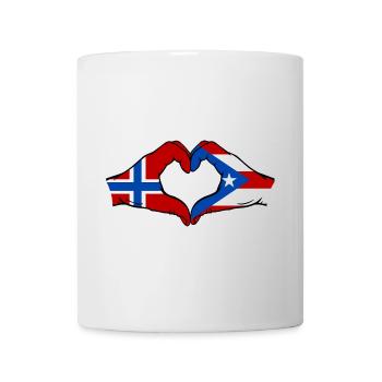 Norway Puerto Rico Hands Heart Shape - Mug - white - Front