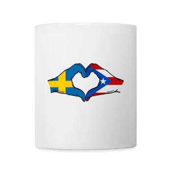 Schweden Puerto Rico Hände Herzform - Tasse - Weiß - Vorne