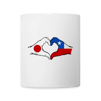 Japan Chile Flagge Hände Herzform - Tasse - Weiß - Vorne