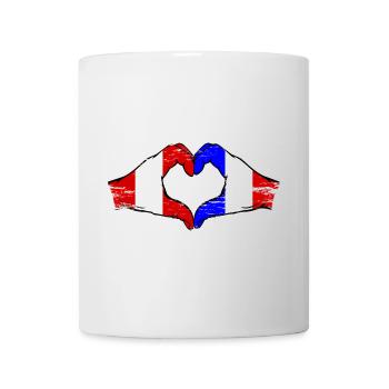 Peru Frankreich Hände Herzform used - Tasse - Weiß - Vorne