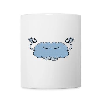 Cute cloud meditating - Mug - white - Front