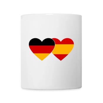 Germany Spain Flag Hands Heart Shape - Mug - white - Front