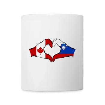 Canada Slovenia Flag Hands Heart Shape - Mug - white - Front