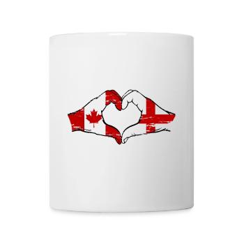 Kanada England Flagge Hände Herzform used - Tasse - Weiß - Vorne