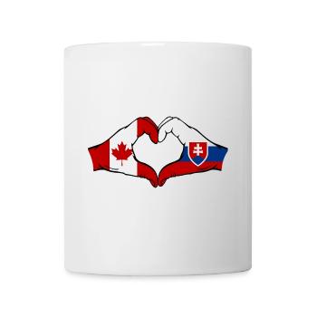 Kanada Slowakei Flagge Hände Herzform - Tasse - Weiß - Vorne